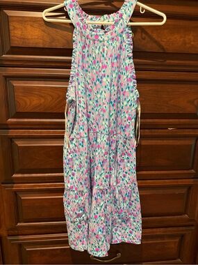 Lilly Pulitzer Sleeveless Tiered Dress in Blue, Pink & Teal